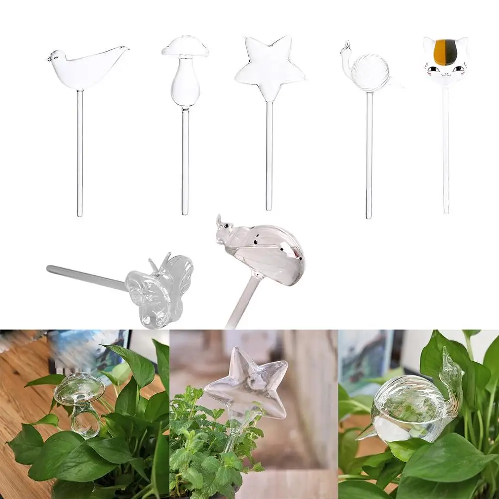 

Birds Shape Clear Glass Self Watering Durable Mini Transparent Plant Watering for Garden Plant Watering Device