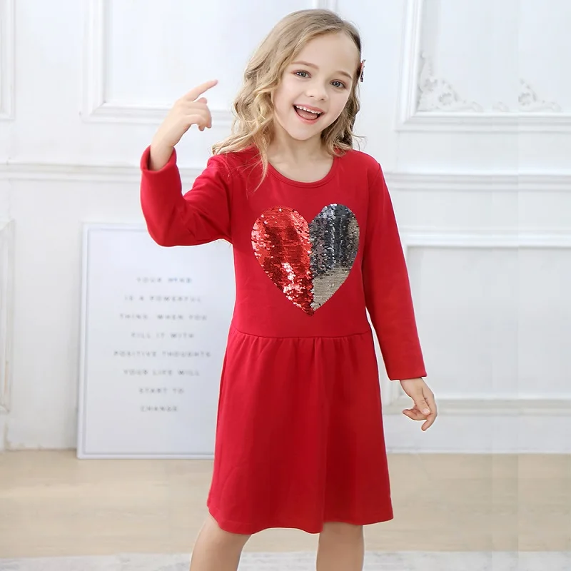 Платье для девочек из хлопка; одежда для маленьких девочек; Vestidos; Повседневное платье принцессы с принтом единорога и цветов; вечерние платья с блестками для девочек - Цвет: 574