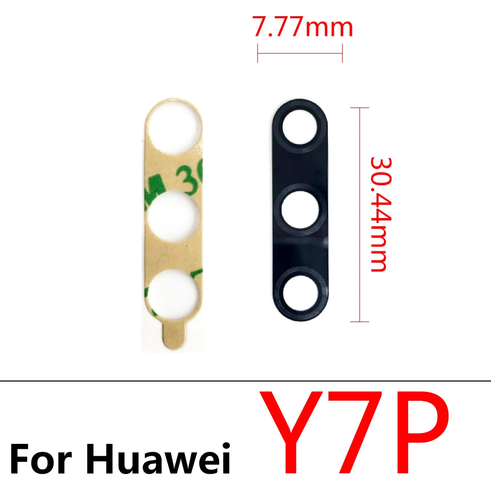 Фото 10 шт./лот, стеклянная крышка объектива задней камеры для Huawei Y5P Y9S Y8S Y8P Y6P Y7P Y5A Y6s с клейкой наклейкой №4