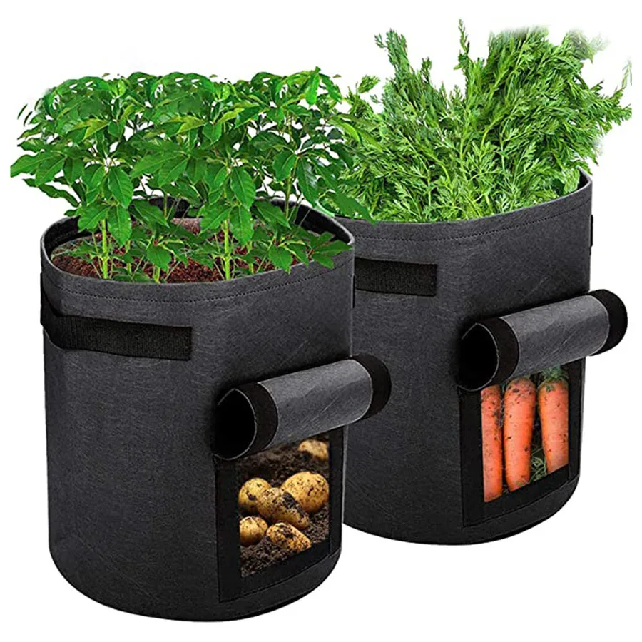 

2PCS Plant Grow Bag Garden Seedling Flower Pot Greenhouse Vegetable Planting Vertical Growth Bags for Potato Tomato and Fruits