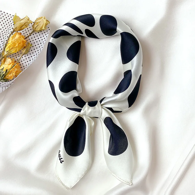 

Nieuwe точечный принт Vrouwen Sjaal Echt на шею широкий пояс Женская повязка Vrouwelijke фуляр бандана Halsdoek обертывания