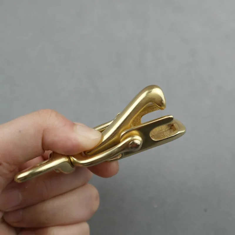 

DIY Handmade Leather Lobster Buckle Brass Dog Head Buckle Copper DIY Leather Bag Hardwares