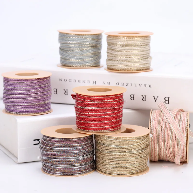 

10meters per roll, natural jute colored braid ribbon, can be used for holiday gift packaging diy handmade bow pendant earrings