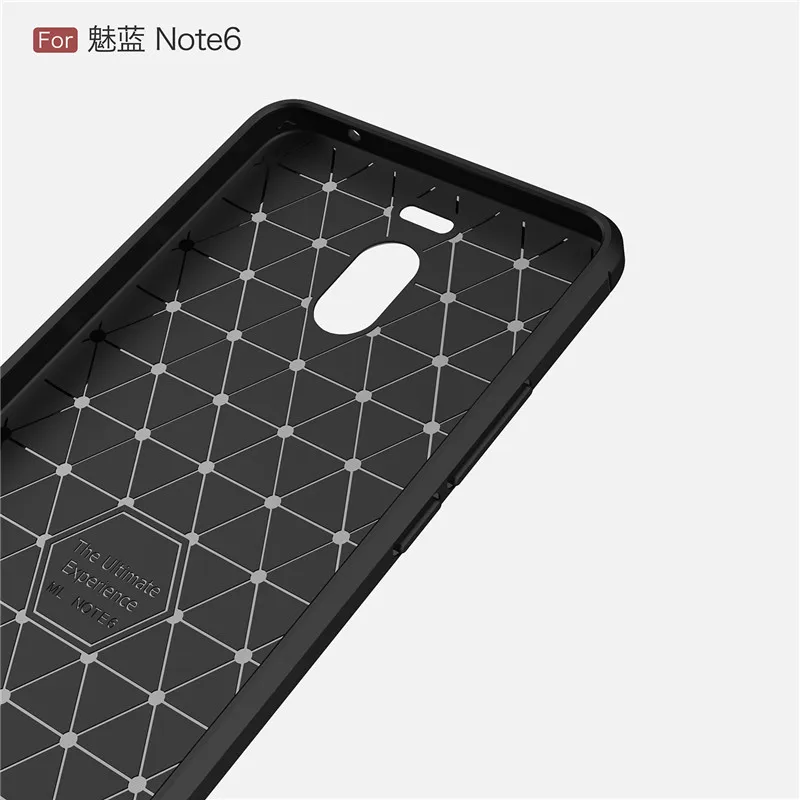 For Meizu M6 Note 32gb m721h Luxury Original Carbon Fiber Black Case M 6 M6Note Soft TPU Cover |