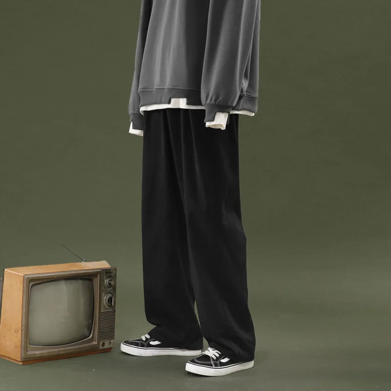 Wide Leg Jeans Men's Fashion Casual Retro Straight Jeans Men Streetwear Wild Loose Hip-hop Korean Denim Trousers Mens S-2XL