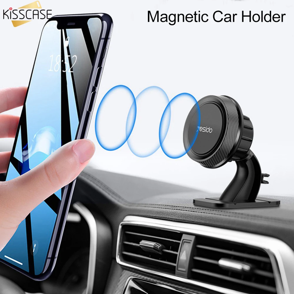 KISSCASE магнитный автомобильный держатель подставка в машину для iPhone samsung huawei
