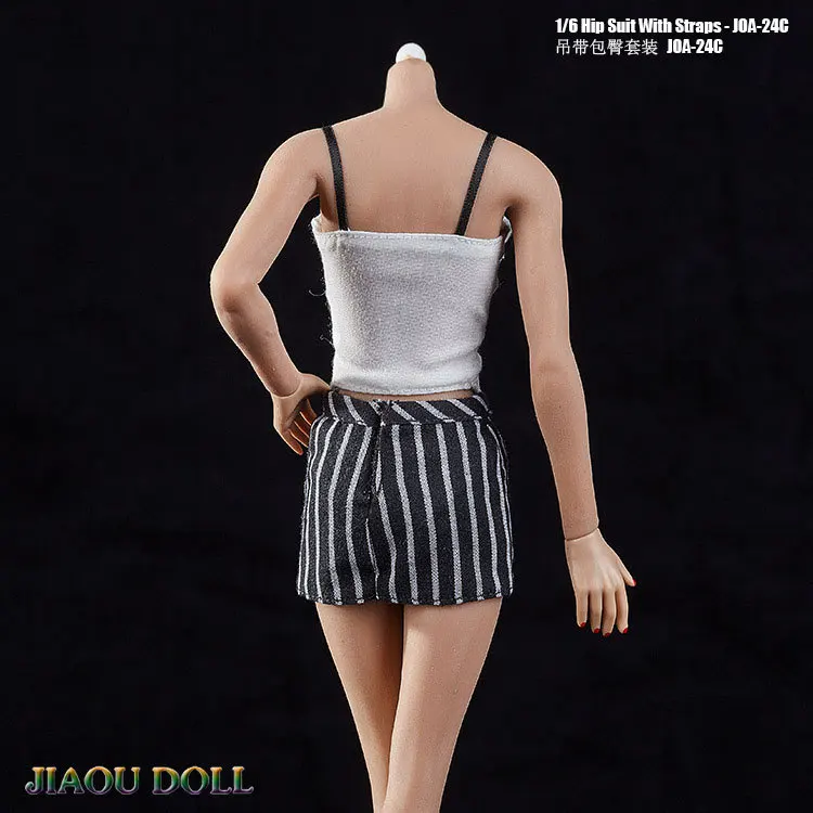 

In Stock JIAOU DOLL 1/6 Sexy Hip Suit w/Strips Tight Clothes Set Fit 12'' PH UD LD Body