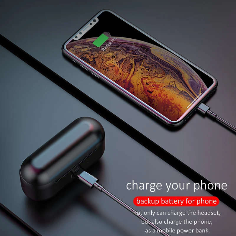 Bluetooth наушники 5 0 беспроводные спортивные вкладыши Handsfree настоящая Беспроводная