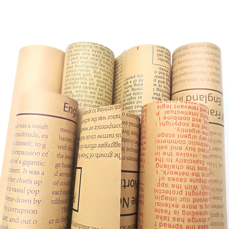 10 шт. рулон двухсторонней бумаги для упаковки подарков|Крафт-бумага| |