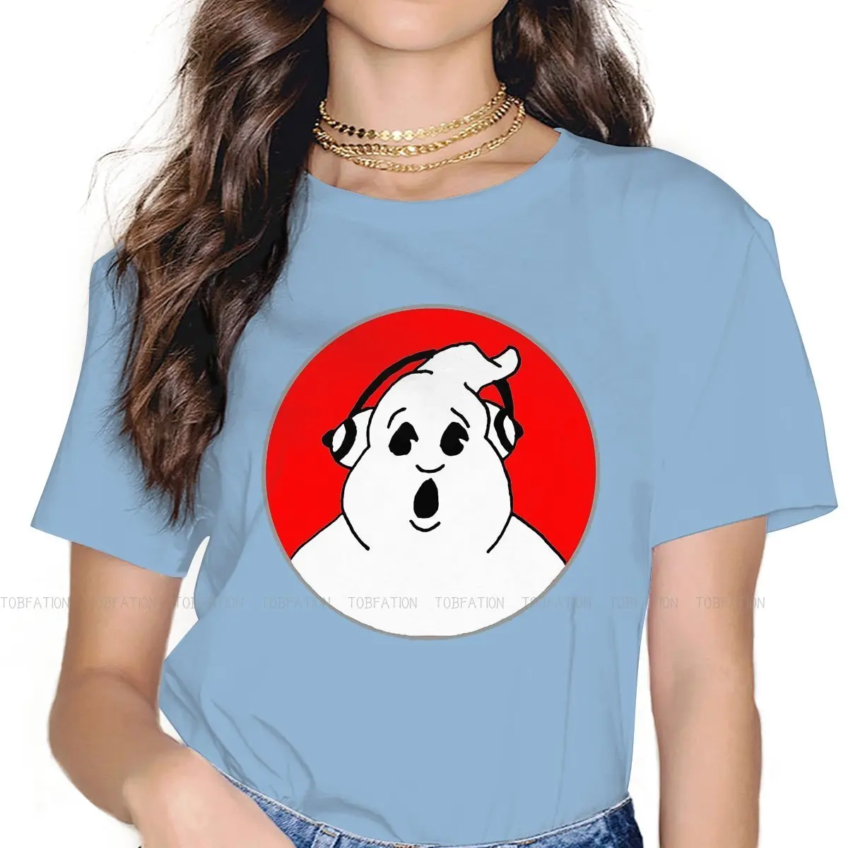 

Футболка для девушек и женщин, базовая Свободная рубашка для отдыха с мотивом фильма о охотничьих звездах, минуты, подкастов, новый дизайн