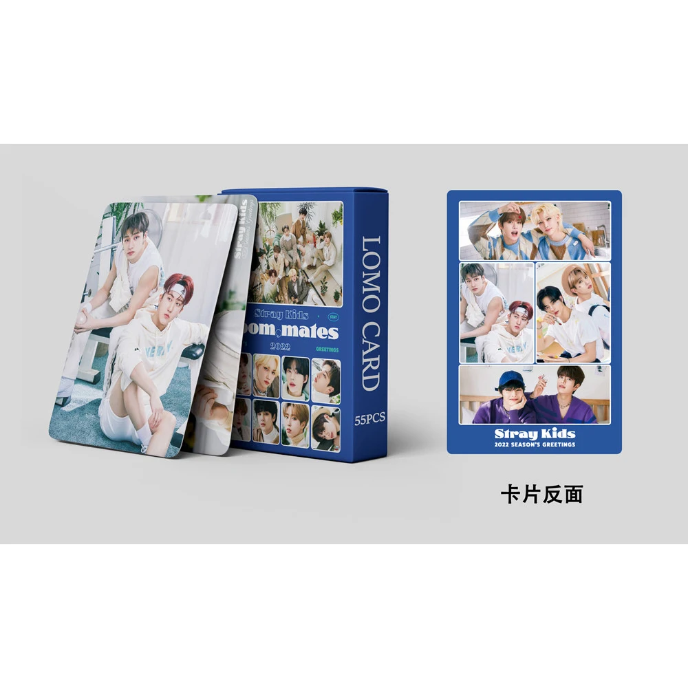 55 шт./компл. KPOP Stray Kids ROOM MATES Lomo Card 2022 сезонные приветствия Photo для фанатов