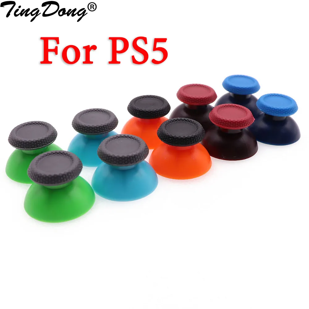 

TingDong 2pcs For Sony PS5 Mushroom Rocker Cap Controller Thumbsticks Analog Thumb Sticks Joystick Caps Grip Cover