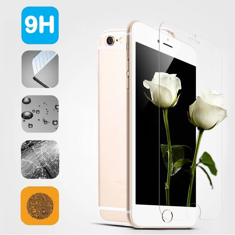 Закаленное стекло 9H для iPhone 11 Pro X 10 8 7 6 6S Plus SE 5S 8Plus XS Max XR защита экрана защитная