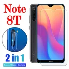 Чехол 2 в 1 для xiaomi redmi note 8t note8 8a, чехол для xiomi note8t 8 pro t 8pro redme ksiomi xaomi redmi8 с крышкой для объектива камеры, стеклянный чехол