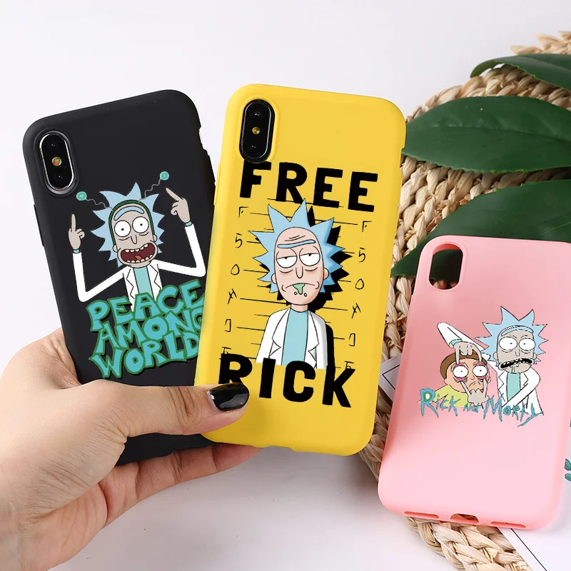 Мягкий чехол для телефона Rick And marty из ТПУ для iPhone 11, 5, SE, 6, 6 S, 8 Plus, XS, X, XR, XS Max, 11 Pro, матовый чехол с мультипликационным принтом для iPhone 7 Plus, чехол