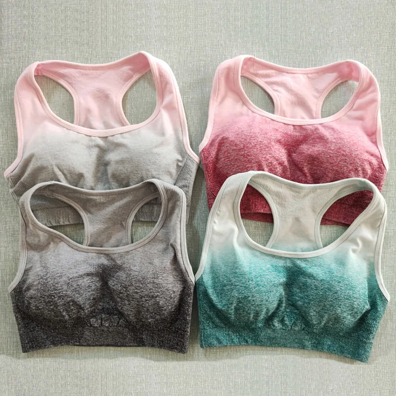 

Спортивный бюстгальтер для йоги, Женский постепенный бюстгальтер с дышащей подкладкой, бюстгальтер, жилет для бега, укрепляющая Спортивная одежда для тренажерного зала, футболка, женская футболка