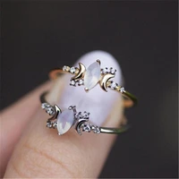 vintage jewelry women white opal wedding engagement moonstone moon ring size 6 7 8 9 10