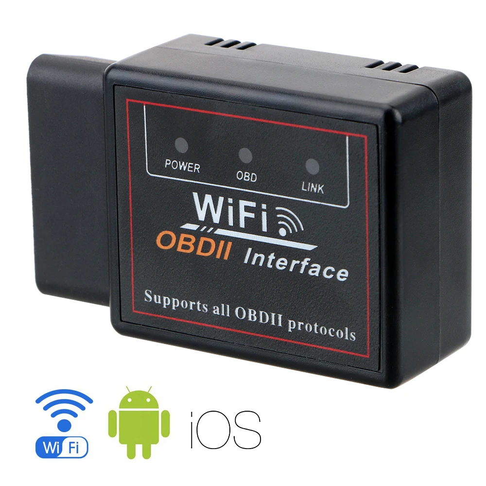 Автомобильный диагностический инструмент OBD2 OBD 2 считыватель кодов Сканер ELM327 WIFI