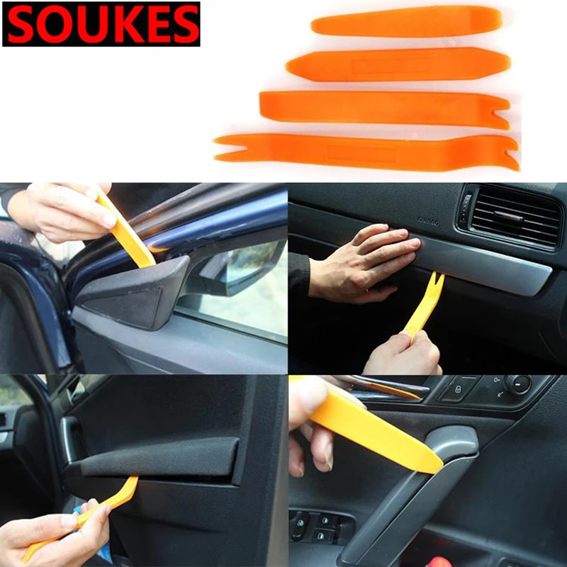

4pcs/set Car Removal Instal Tool Accessories For Peugeot 307 206 Jeep Ford Focus 2 3 VW Polo Golf 4 5 7 Touran T5 T4