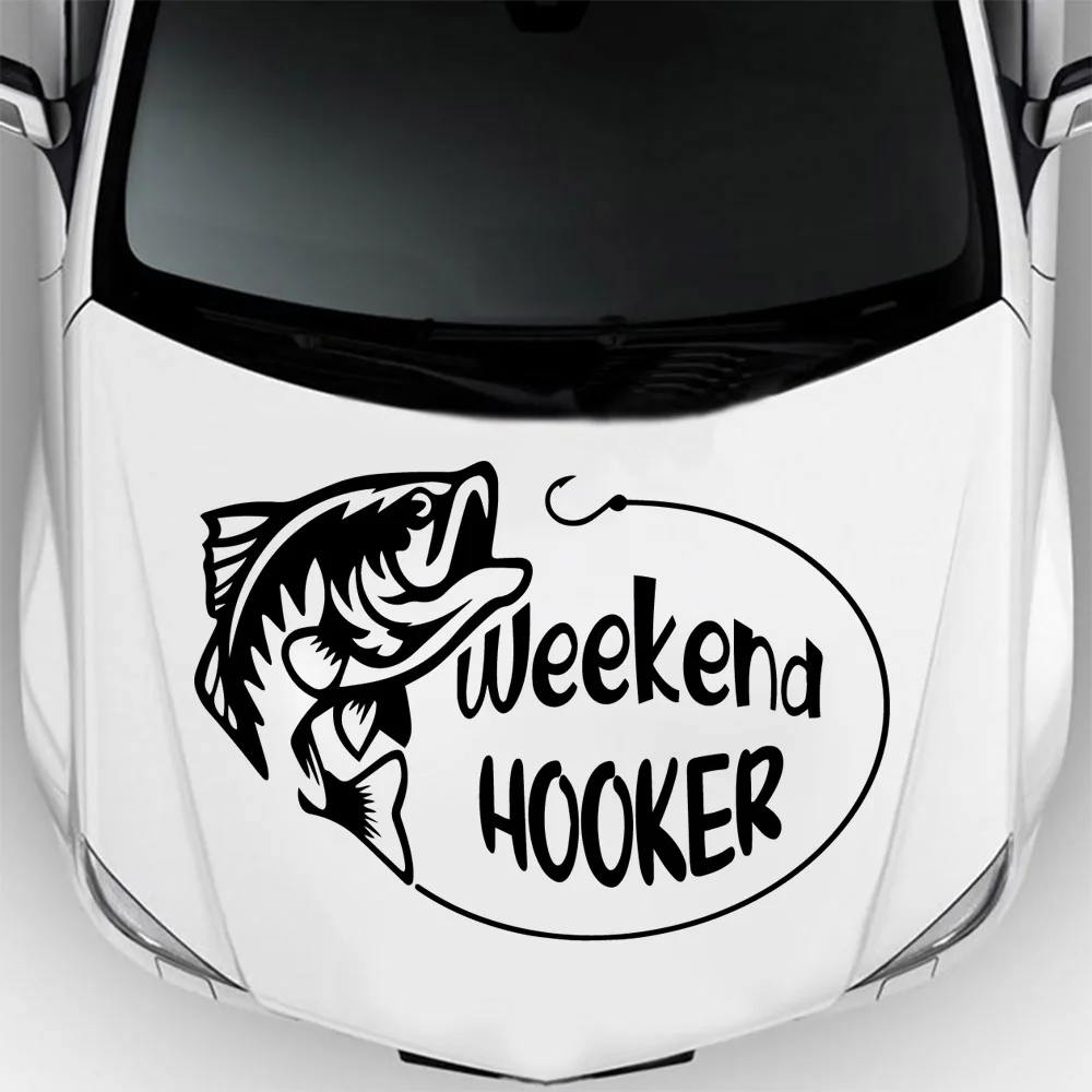 

New Design Hunter Fish Quote Carbon Sticker Vinyl Cars Decal Custom Window Door Wall Sticker