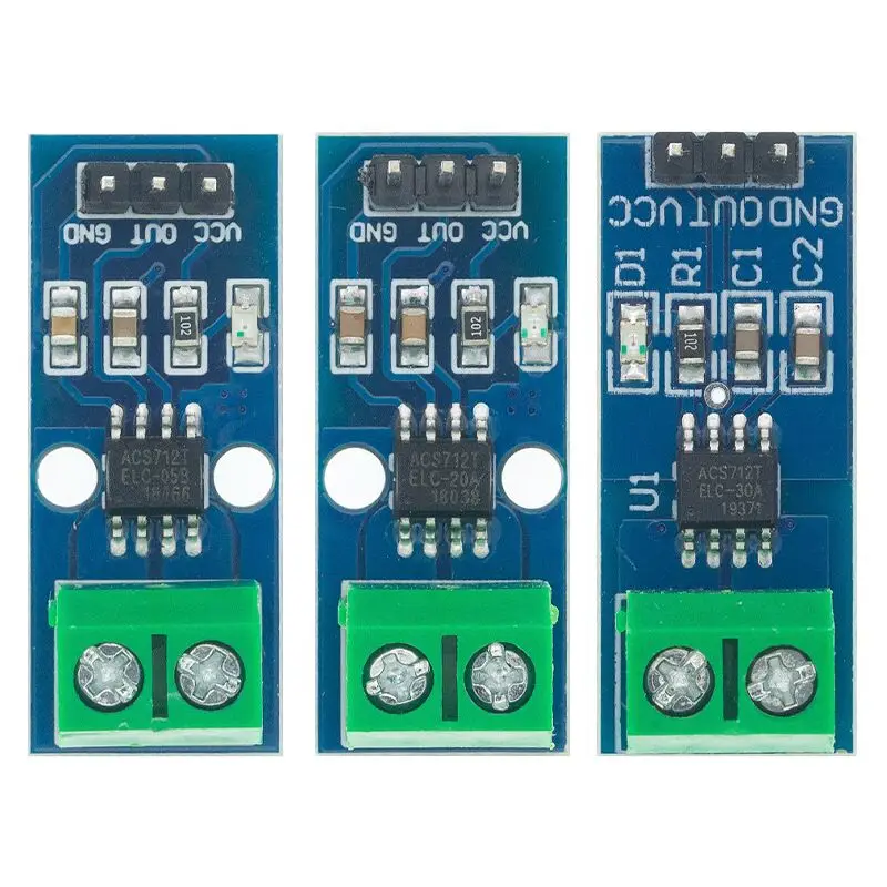 1 шт. ACS712 5A/ACS712 20A/ACS712 30A модуль датчика Холла модель 5A 20A 30A|Интегральные схемы| |