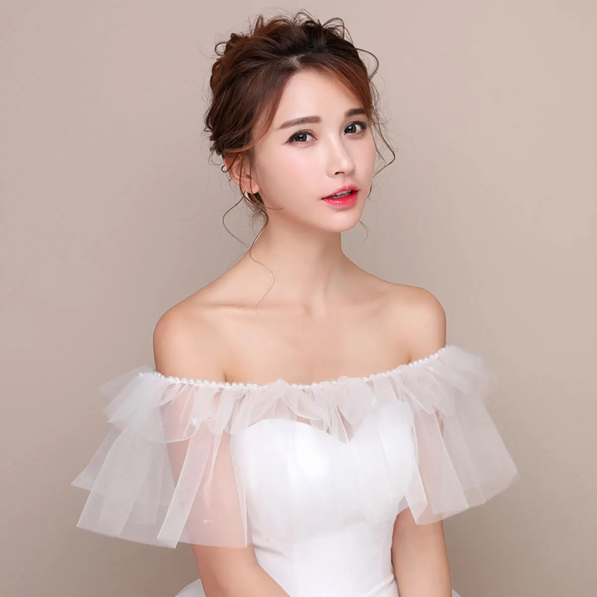 Свадебная шаль женский шарф элегантная прозрачная сетчатая накидка для