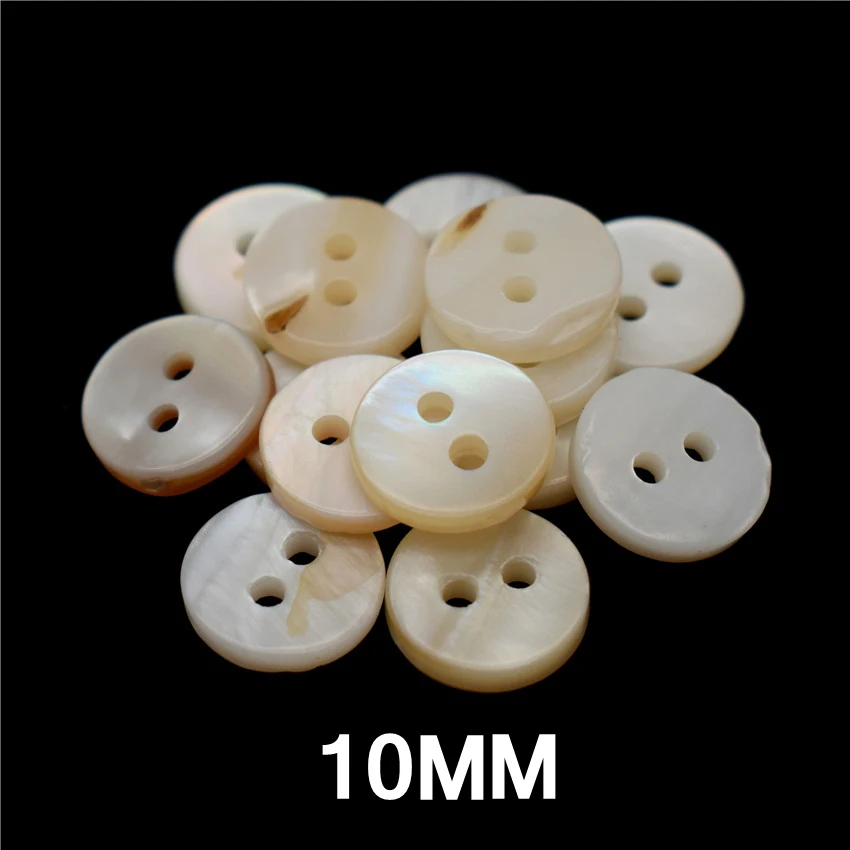 10mm Мини 40 шт. крошечные пуговицы в виде раковины для кукол, одежда для рукоделия, декоративные раковины, цветные перламутровые круглые пуговицы, аксессуары для шитья - Цвет: 10mm