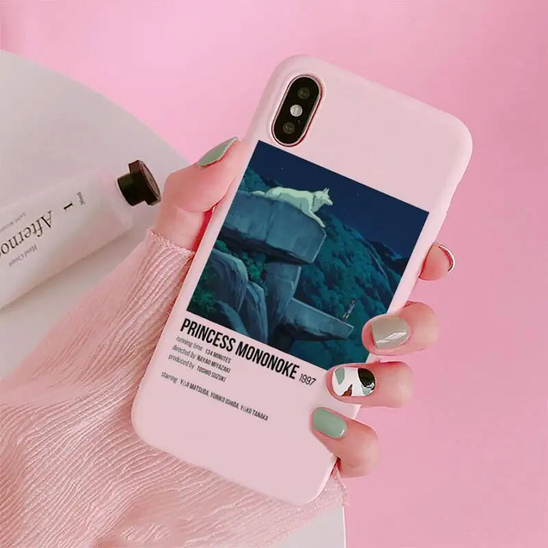 

Princess Mononoke Fantasy Anime Phone Case Candy Color for iPhone 6 7 8 11 12 s mini pro X XS XR MAX Plus