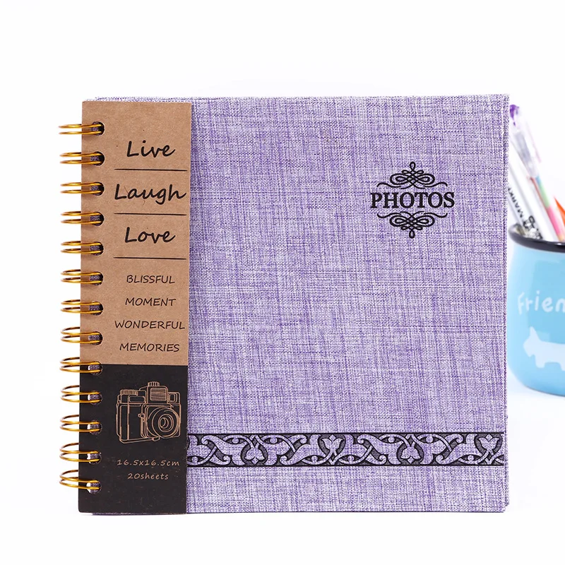 

10-дюймовый Высококачественный льняной Чехол Diy фотоальбом, катушка ручной работы, бумага для рукоделия, альбом, альбом, скрапбук для свадьбы...