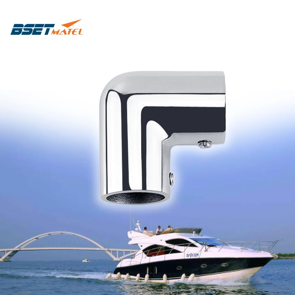 

316 Stainless Steel 22mm 25mm Pipe Connector Marine Boat Yacht Hand Rail Fitting 90 Degree Elbow Hardware Tube Railing Handrail