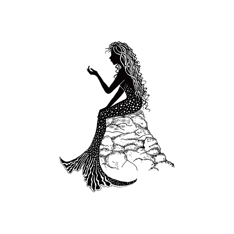 Прозрачные прозрачные силиконовые штампы русалки для скрапбукинга печать