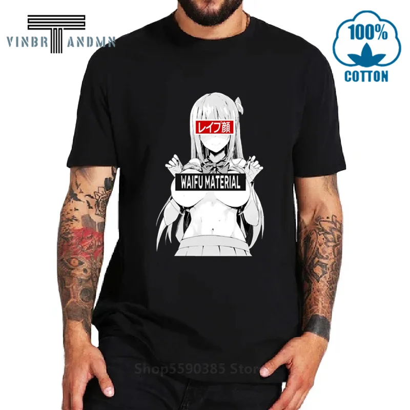 Прямая поставка модная мужская футболка из материала Geek Waifu|Мужские футболки| |