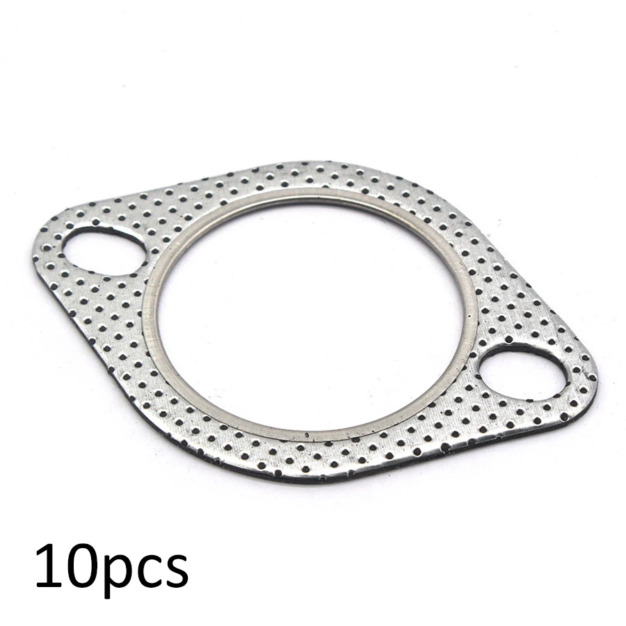 

10 шт. 2-болтовая выхлопная прокладка/заглушка для большинства транспортных средств с входным/выпускным фланцем 2,5 дюйма