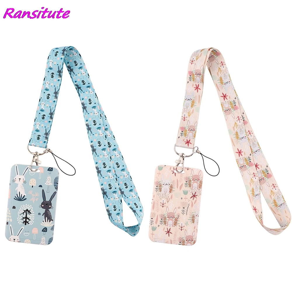 Ransitute R2115 животных с аппликацией в виде милого кролика брелок шнур Подарки для