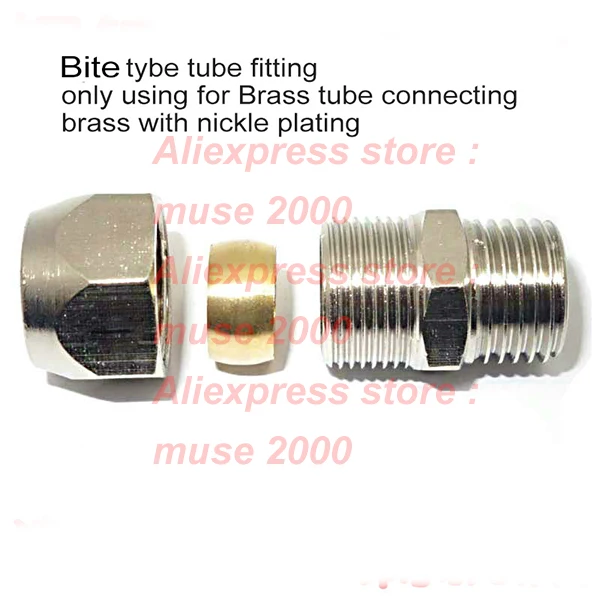 Соединительный фитинг для труб типа клева 4 6 8 10 12 14 16 наружная резьба 1/8 1/4 3/8 1/2
