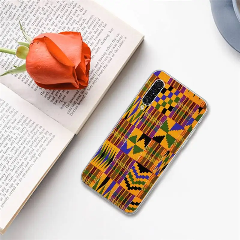 

African fabric aesthetics pattern Phone Cases For Samsung A S M Note 9 10 20 fe 21 71 30 ultra plus 5g 11 31 51 s