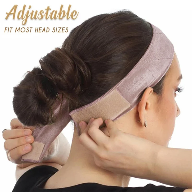 New Arrival Hand Made Non-Slip Wig Grip Band With Double Sided Velvet Adjustable Hair Headband In Brown/Black/Blonde |