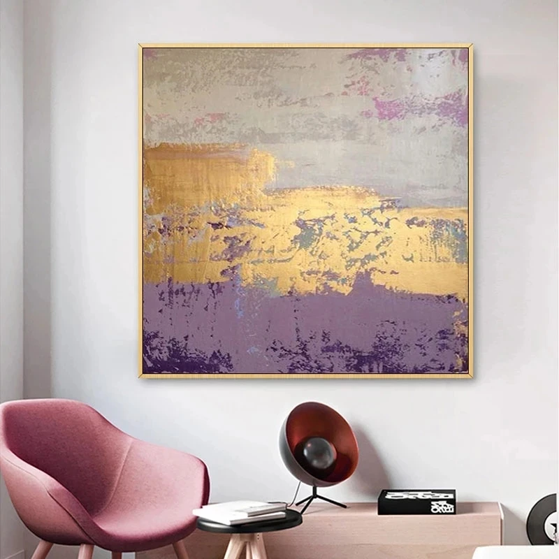 

Abstract Minimalist Canvas Paintings Northern Violet Color Posters Prints Wall Art Pictures for Living Room Decoration Cuadros