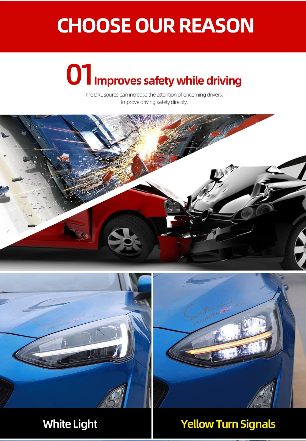 CSCSNL 2 шт. автомобильный Стайлинг для Ford Focus головной светильник s весь светодиодный головной светильник дневной ходовой светильник DRL Bi-светодиодный объектив