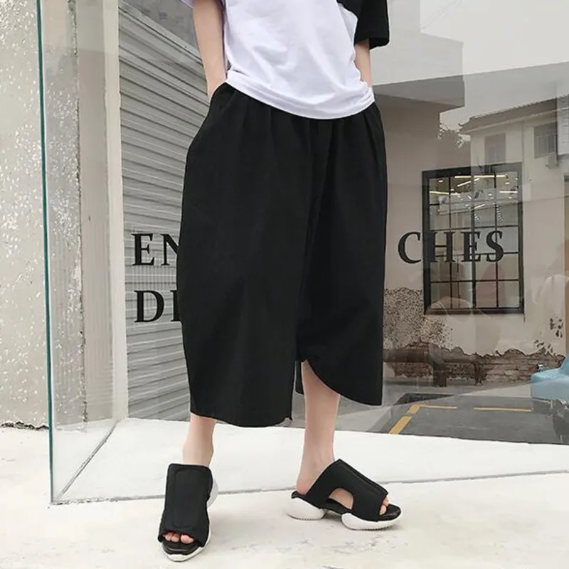 Мужские брюки с заниженным шаговым швом в китайском стиле летние штаны Модные