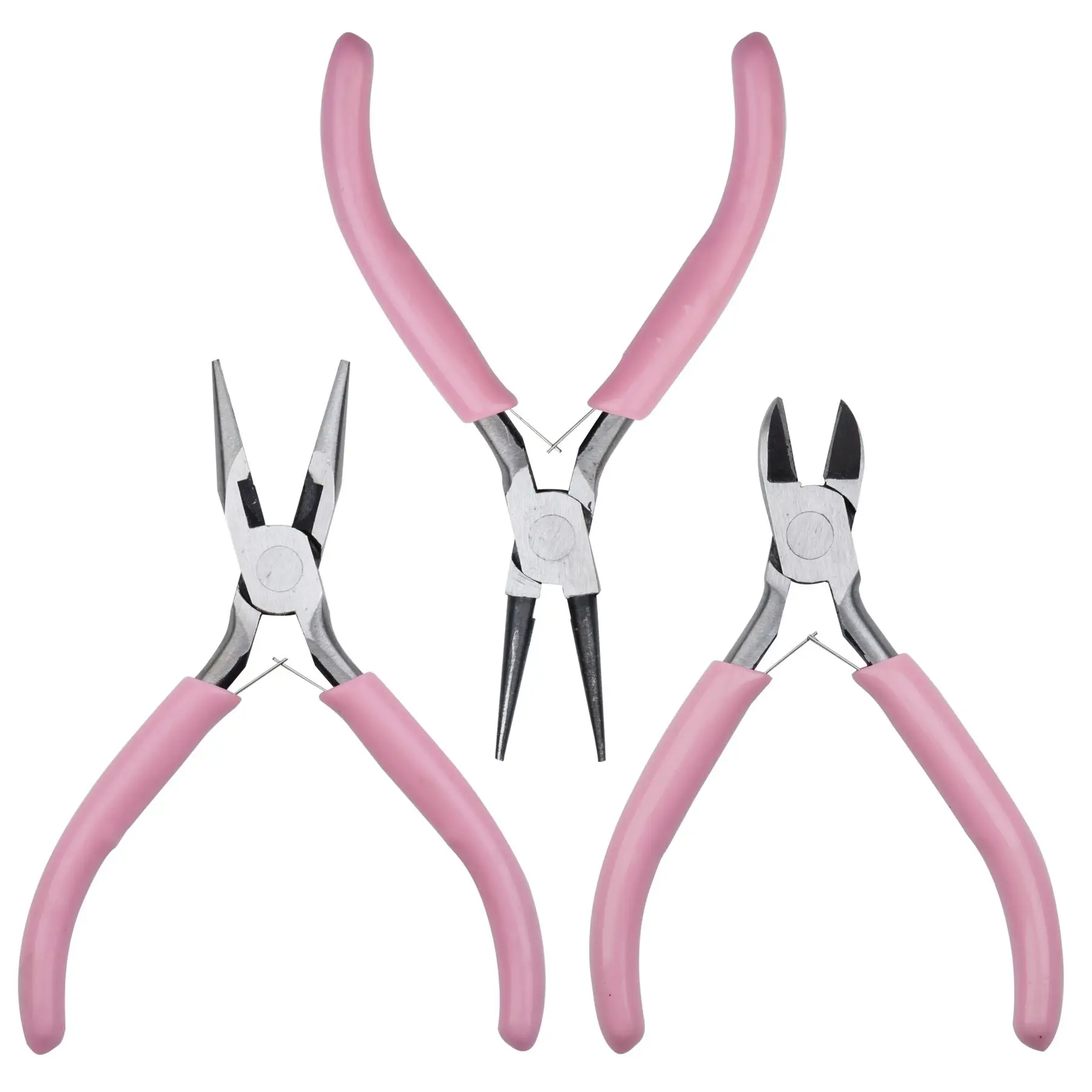 

Jewelry Tools DIY Accessories Hardware Tools Plastic Caliper pink vise black Round Head Sharp Mouth Wire Cutting Pliers