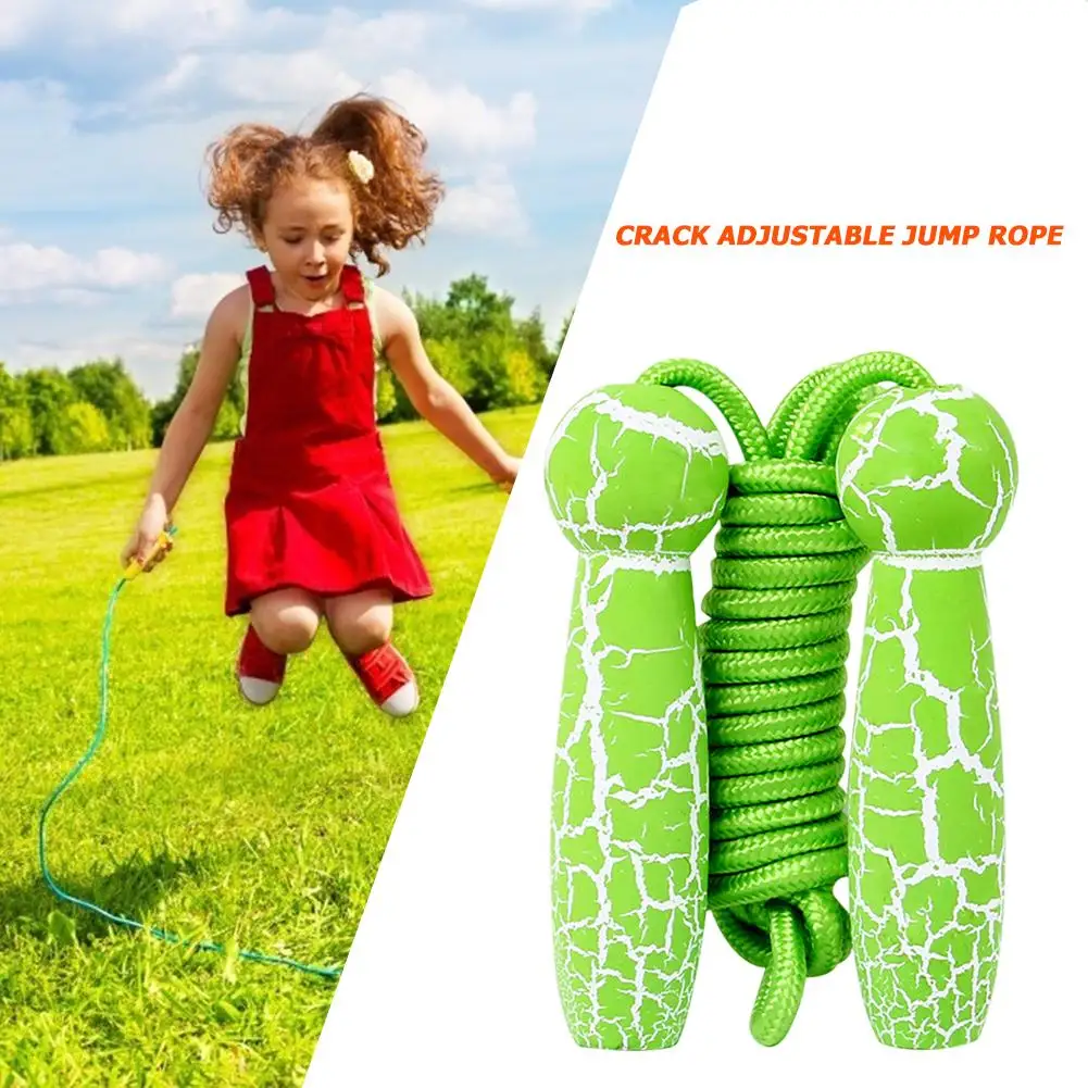 

Children Jump Ropes Adjustable Wood Crack Handle Cotton Rope Kids Skipping Ropes Self-enhancement in Entertainment Novelty