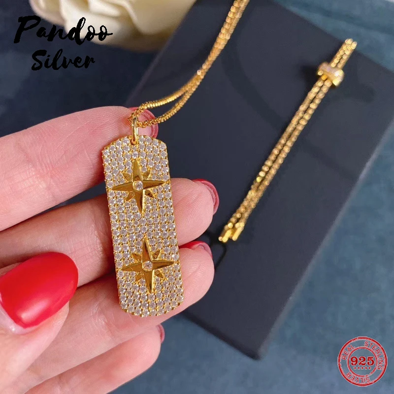 Модный шарм из стерлингового серебра копия 1:1 Реплика регулируемое ожерелье с