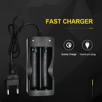 battery charger black 2 slots 18650 charger ac 110v 220v dual for 18650 battery 3 7v rechargeable li ion battery charger eu plug