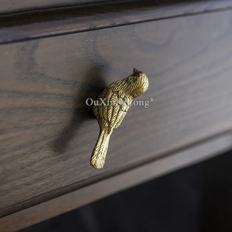 

Brand New 2PCS Solid Brass Rich Bird European Furniture Handles Drawer Pulls Cupboard Wardrobe Kitchen TV Cabinet Pulls Knobs