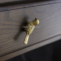brand new 2pcs solid brass rich bird european furniture handles drawer pulls cupboard wardrobe kitchen tv cabinet pulls knobs