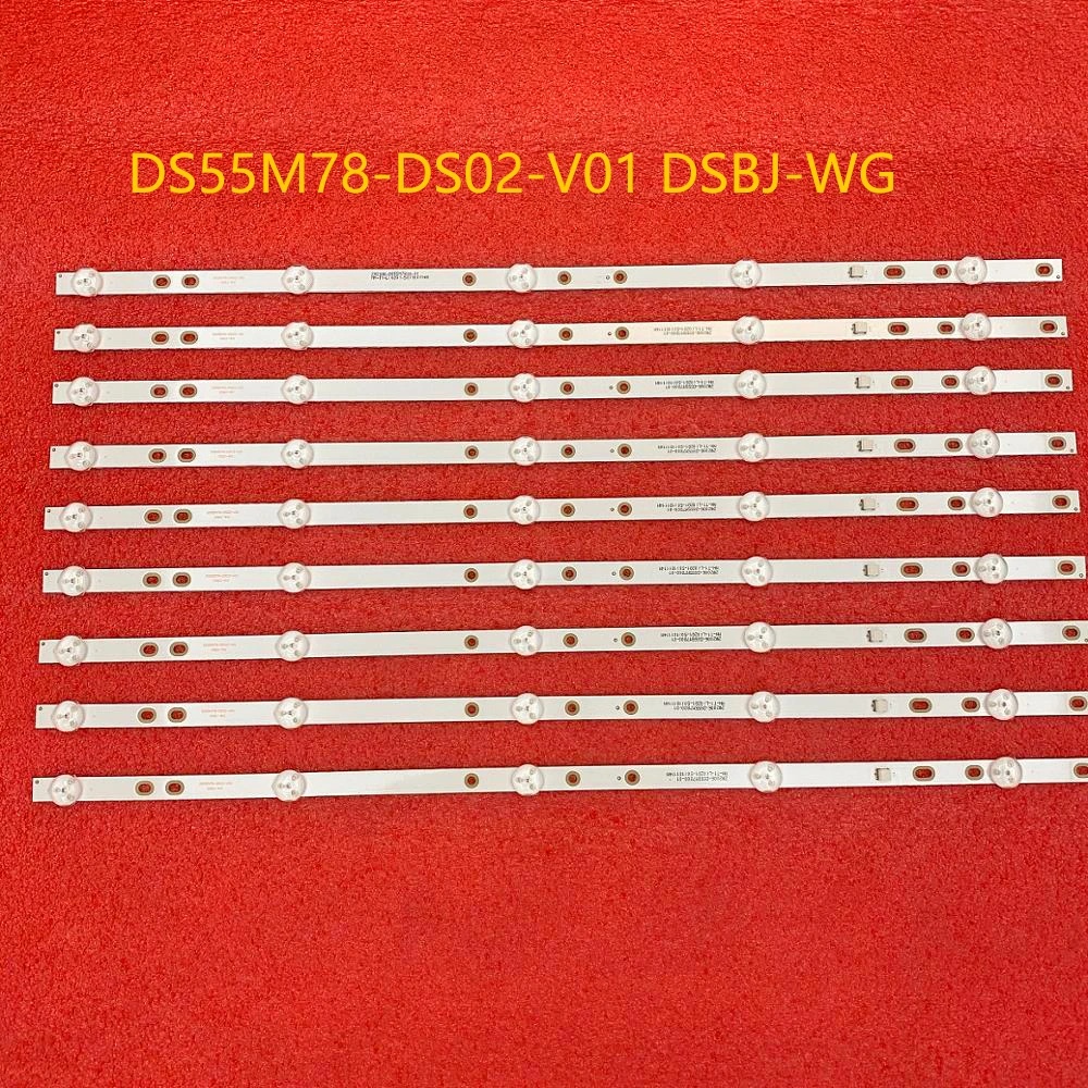 

12 PCS/lot 5LED(3V) 530mm LED Backlight strip for BAIRD TI5510DLEDDS 2W2006-DS55M7800-01 DS55M78-DS02-V01 DSBJ-WG