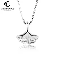ginkgo leaf short clavicle chain necklace sweet literary style leaves cup biloba charm pendants trendy girl party gifts 2020