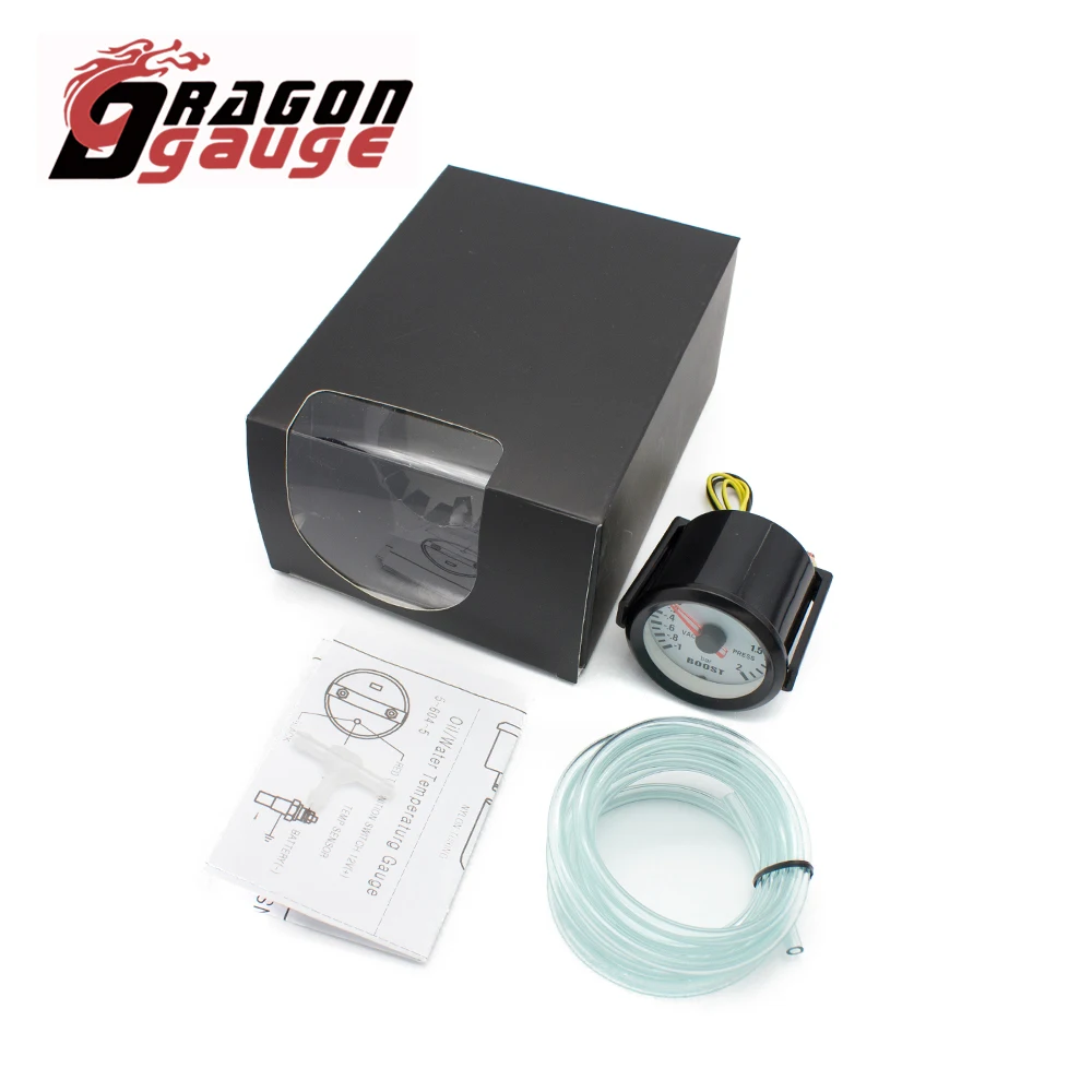 「DRAGON」 52mm Tachometer Voltmeter Water Temp Oil Temp Oil Pressure Boost Gauge PSI/Bar Car Gauge With Sensor Fit for 12V Car images - 6