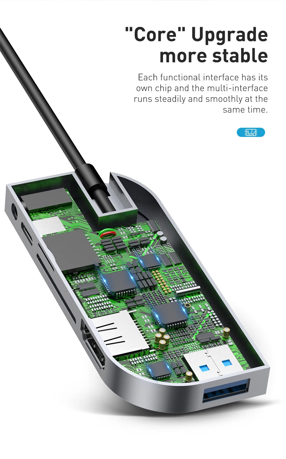 Baseus Мульти USB C концентратор к HDMI USB 3,0 type C концентратор для iPad Pro несколько портов USB-C type-C usb-концентратор, адаптер для MacBook Pro Air